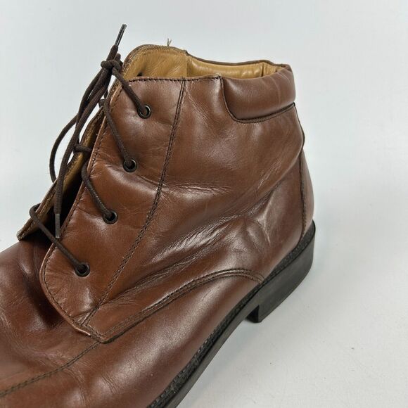 Bostonian Strada Made in‎ Italy Brown Lace Up Boots Size 13 Men\'s Leather main image 6